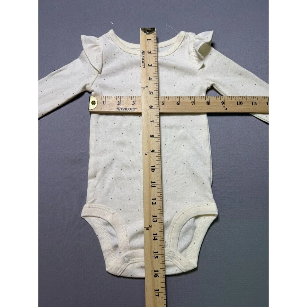 NWT Carter's 3-Piece Outfit Set Baby Girls 6 Months Taupe Long Sleeve Comfort